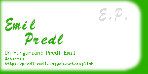 emil predl business card